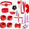 15 Pieces Set for Beginners BDSM Restraints Red