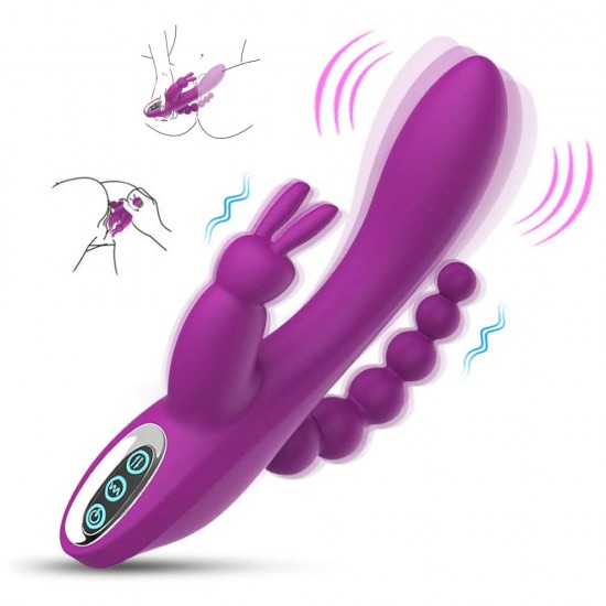 1st Quality 3 in 1 Rabbit Vibrator India - Purple