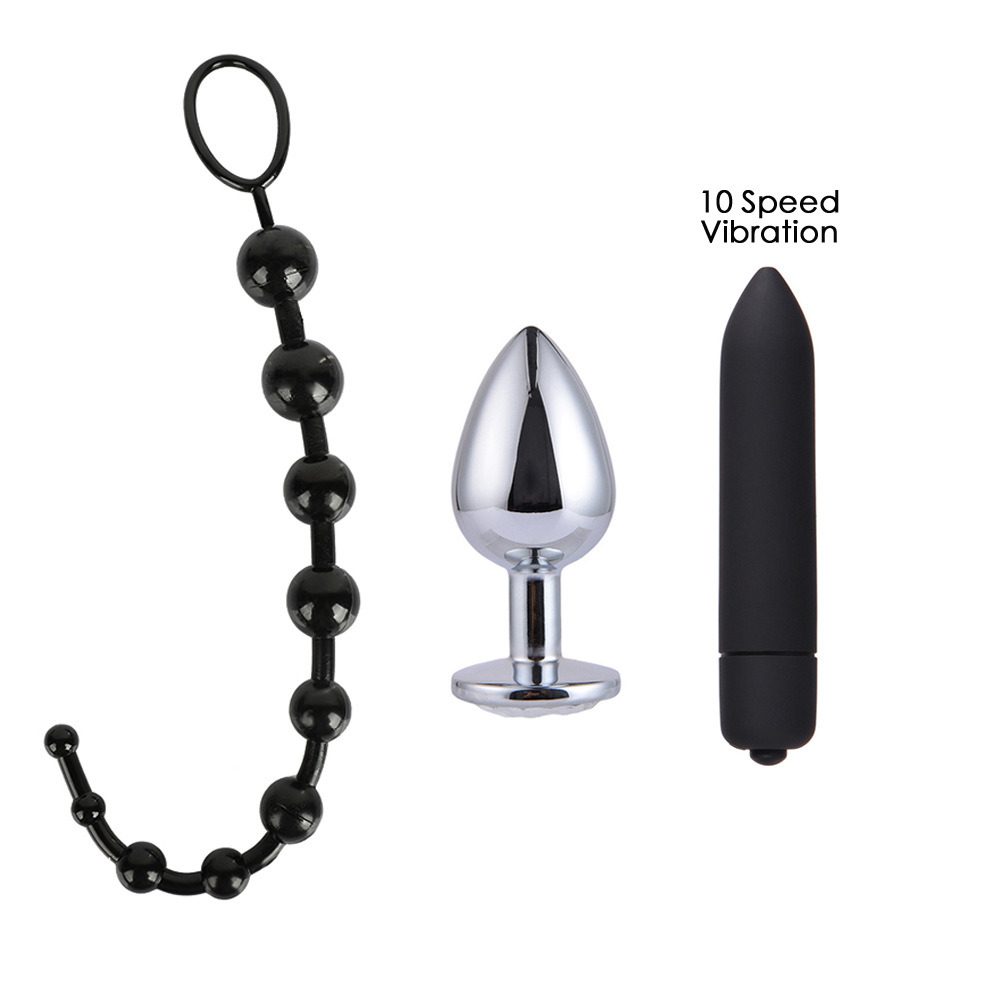 3 Pieces Anal Toys Set Black