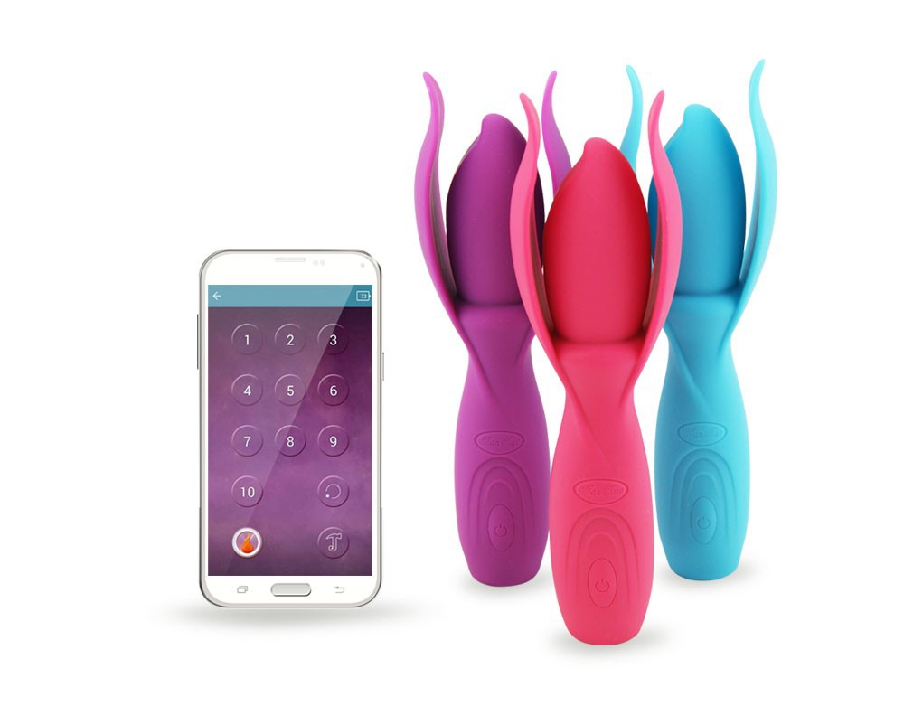 APP-Control Lotus Wand Vibrating Massager USB Rechargeable