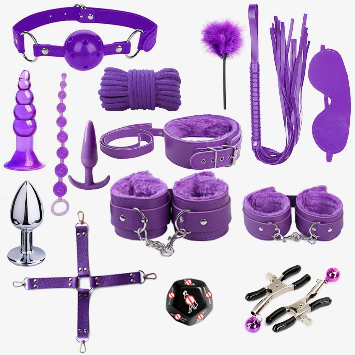 BDSM Restraints Adult Toys For 15 Pcs Couples Bondage Kit