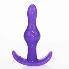 Beginner's Mini Anchor One Beaded Anal Butt Plug For Couples Purple