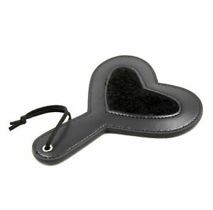 Black Leather Heart Shaped Spanking Paddle India