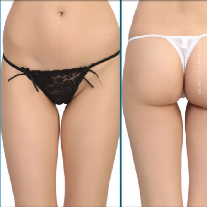 Elegant Thong Panty-Black