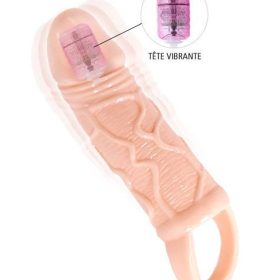 Flesh Silicone Simulation Cock Extension Sleeve