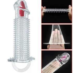 Full Dotted Penis Extender Sleeve Condom