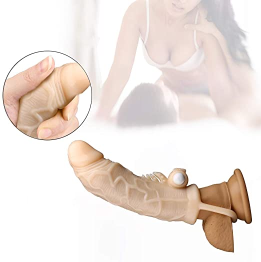 Penis Extender Condom with Testicle Cuff