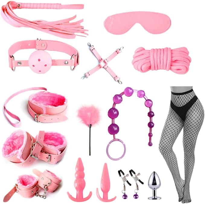 Pink 15 Pieces BDSM Combo Set