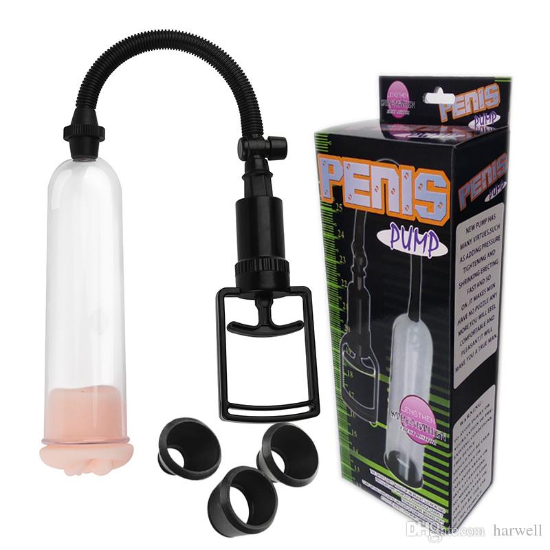 Plastic penis pump With realistic vagina masturbator For Male