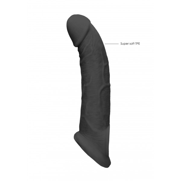 Ultra Realistic Black Penis Extender Sleeve